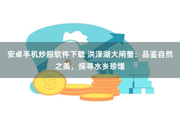 安卓手机炒股软件下载 洪泽湖大闸蟹：品鉴自然之美，探寻水乡珍馐