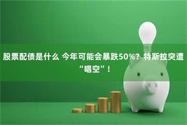 股票配债是什么 今年可能会暴跌50%？特斯拉突遭“唱空”！