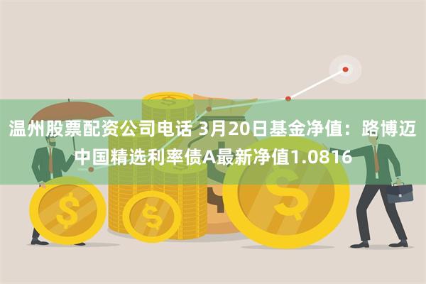 温州股票配资公司电话 3月20日基金净值：路博迈中国精选利率债A最新净值1.0816